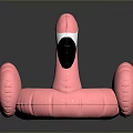 Pink Flamingo Shaped Inflatable Swim Ring Perfect for Summer Pool and Beach Fun