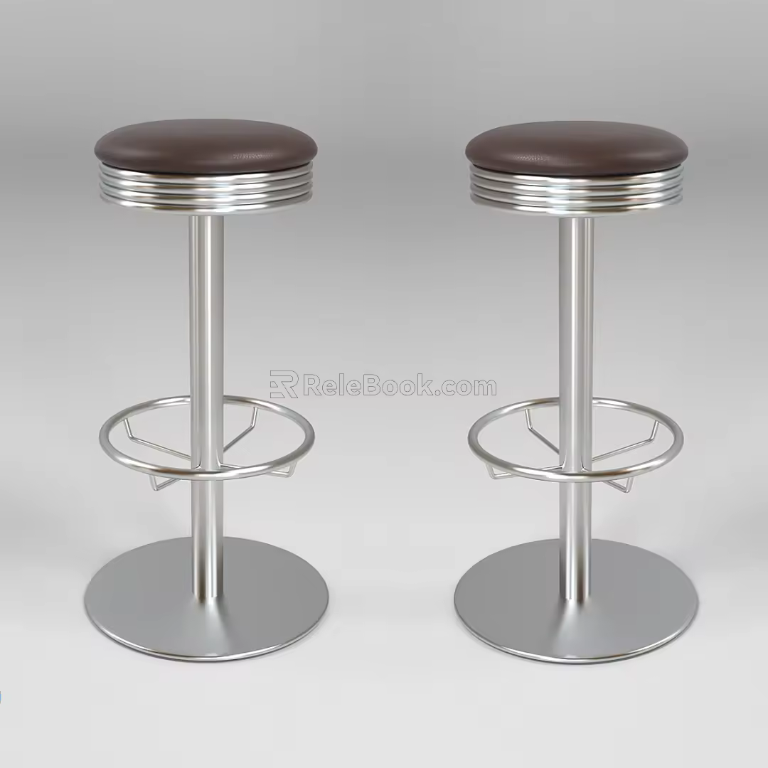 Modern Bar Stool Casual Stool Bar Stool 3d model