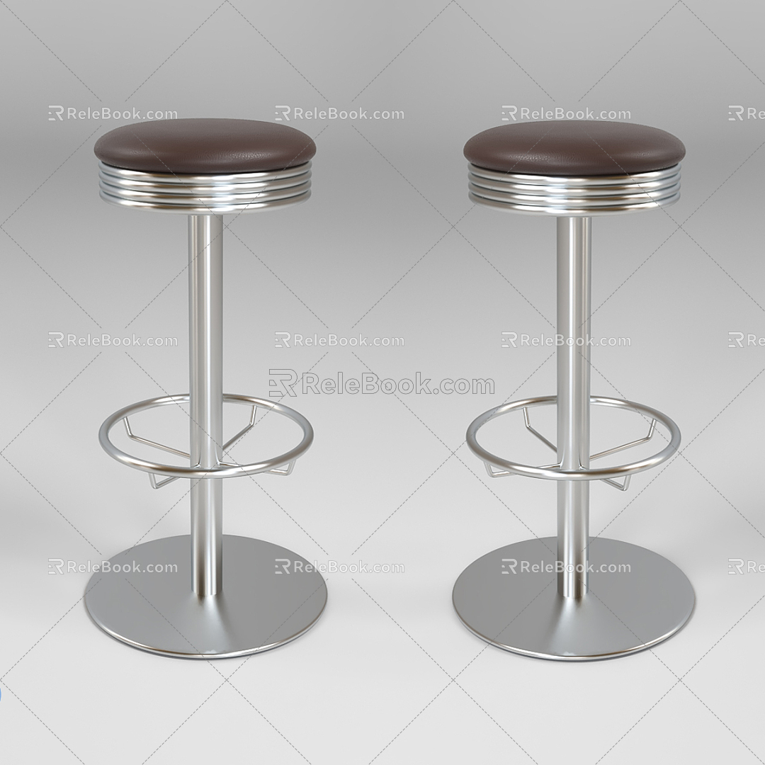 Modern Bar Stool Casual Stool Bar Stool 3d model