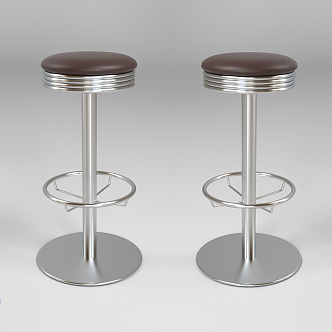 Modern Bar Stool Casual Stool Bar Stool 3d model