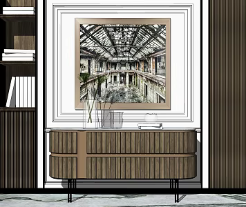 Modern Side Cabinet Porch Cabinet Decoration Combination 3d model