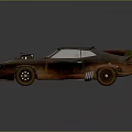 Rusted Copper Vintage Coupe With Brown Wheels And Black Roof Device