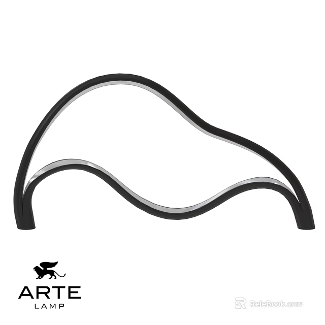 Modern Curved Design Table Lamp With Sleek Lines And Contemporary Style 3d model 