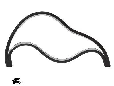 Modern Curved Design Table Lamp With Sleek Lines And Contemporary Style 3d model