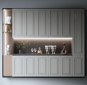 French Side Cabinet Wine Cabinet Decorative Cabinet Storage Cabinet Entrance Cabinet 3d model