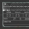 Industrial Film Clapperboard For Movie Production Showing Time Date And Director Information