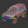 Silver Toyota Off Road SUV with Large Tires High Ground Clearance and Roof Design