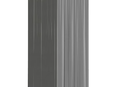 Elegant Gray Textured Curtains for Home Interior Decor with Smooth Drapery 3d model