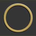 Gold Ring With Diamond Cut Texture And Shiny Metallic Finish On Black Background