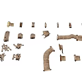 Wooden Craft Parts With Various Shapes For DIY Model Assembly Project