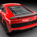 Red Audi Sports Car With Sleek Exterior Design