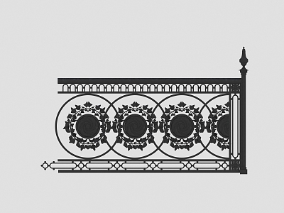 Fence railing stair guardrail model