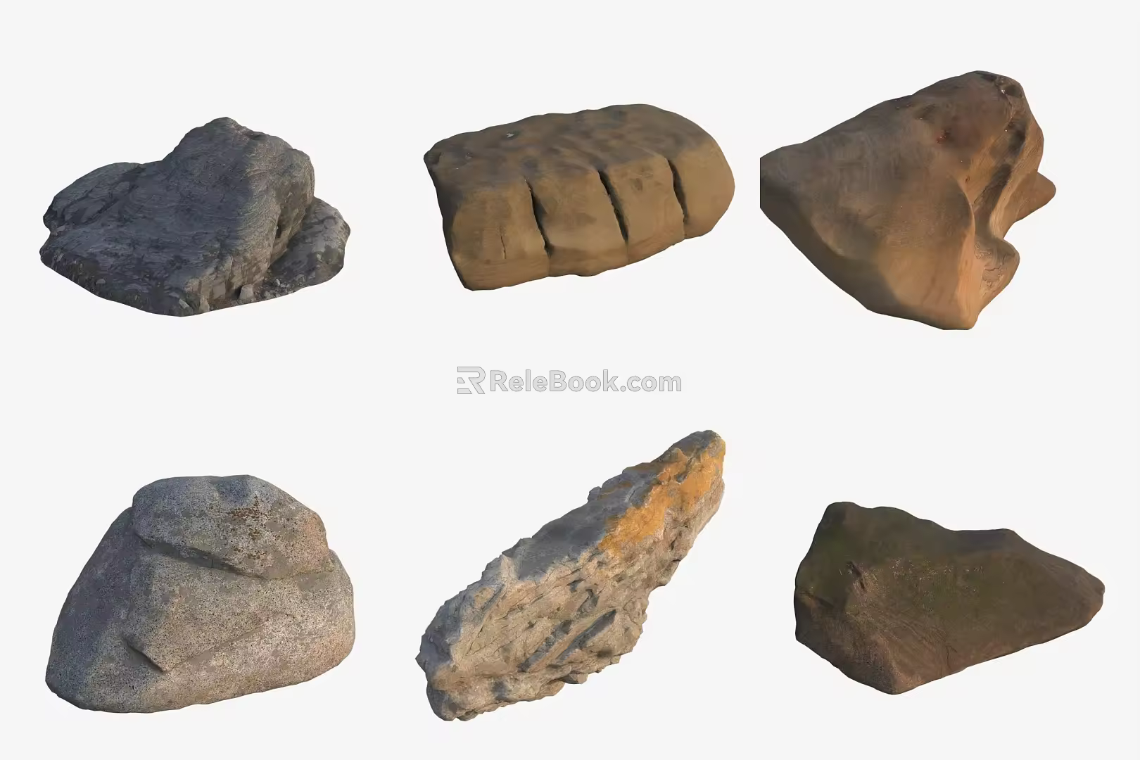 Seaside Big Stone Boulder Rock 3d model