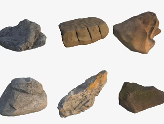 Seaside Big Stone Boulder Rock 3d model