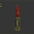 sci-fi rocket sci-fi missile bomb missile airborne missile ship-borne missile cruise missile high altitude bomb 3d model