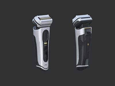 Smart Machine Electric Shaver With Modern Dual Blade Design And Ergonomic Grip Handle 3d model