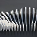 Modern Wavy 3D Textured White Wall Decor For Contemporary Home Interior