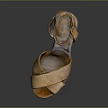 Stylish Golden High Heel Sandals with Crisscross Straps Block Heel and Platform Sole Design