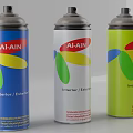 Alain Spray Paint Cans in Blue Silver Yellow for Interior Exterior Use