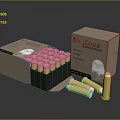 Mr Eagle Ammunition Magazine Featuring Golden Bullets And Storage Boxes 3d model