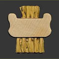 Wooden Handle Cleaning Brush With Yellow Bristles For Home Cleaning Tasks