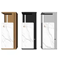 Public Facility Storage Cabinets With Marble Texture And Brown Black White Colors