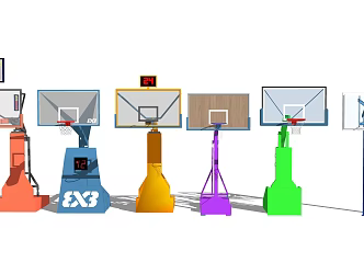 modern basketball stand basketball frame basketball net sports equipment 3d model