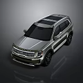 Sleek Modern Silver SUV With Exterior Design Black Wheels And Roof Rack