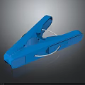 Blue Plastic Clothespin With Sturdy Design For Household Laundry Drying Needs 3d model