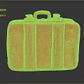 Orange Leather Classic Design Fashion Accessory Suitcase With Top Handle And Straps
