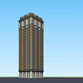 Tall Classical Modern Tower With Decorative Top And Stone Base Design