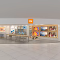 Modern Digital Store Interior With Display Tables Shelves Sofa And Electronic Products