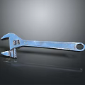 Shiny Metal Adjustable Wrench Versatile Tool For Home Repair And Maintenance