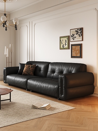 French double sofa 3d model