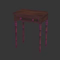 Vintage Wooden Side Table With Single Drawer And Ornate Carved Legs Design