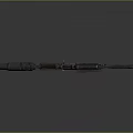 Modern Assault Rifle With Metal Barrel Orange Stock And Red Grip
