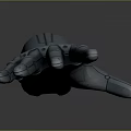 Game Movie Character Mechanical Hand Design 3D Model With Metallic Structure Details