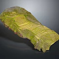3D Model of Green Terrace Fields with Layered Terrain Structure 3d model