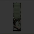 Military Camouflage Cargo Truck With Green Container And Multiple Wheels