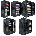 Display Refrigerators Filled With Assorted Bottled Canned Beverages Including Soda Beer