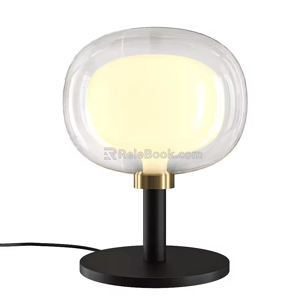 nabilaba simple bulb desk lamp 18w 3d model