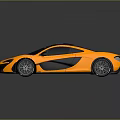 Yellow Super Sports Car With Sleek Aerodynamic Body And Black Accents Shiny Finish