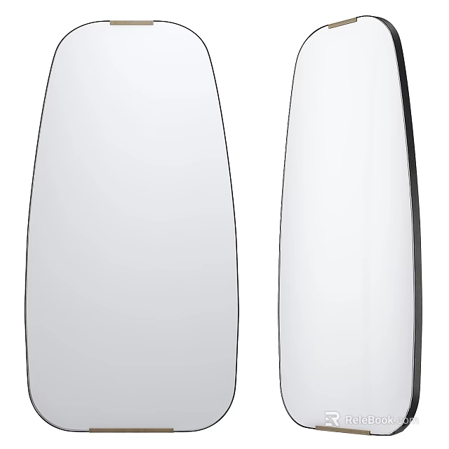 Modern Oval Shaped Mirrors For Home Decor 3d model 