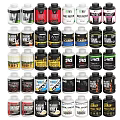 Various Branded Bottled Supplements In Different Colors For Daily Life Use