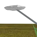 Modern Lookout Paddy Field Aerial Lookout Observation Platform Cloud Modeling Device 3d model