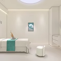 Modern Reception Area With Curved Desk Wave Lighting And VEBERRI Logo
