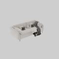 Light and Dark Upholstered Two Seater Sofa with Pillows Throw Blanket and Decorative Balls