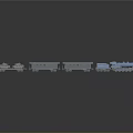 Modern train vehicle carrier realistic 3d model