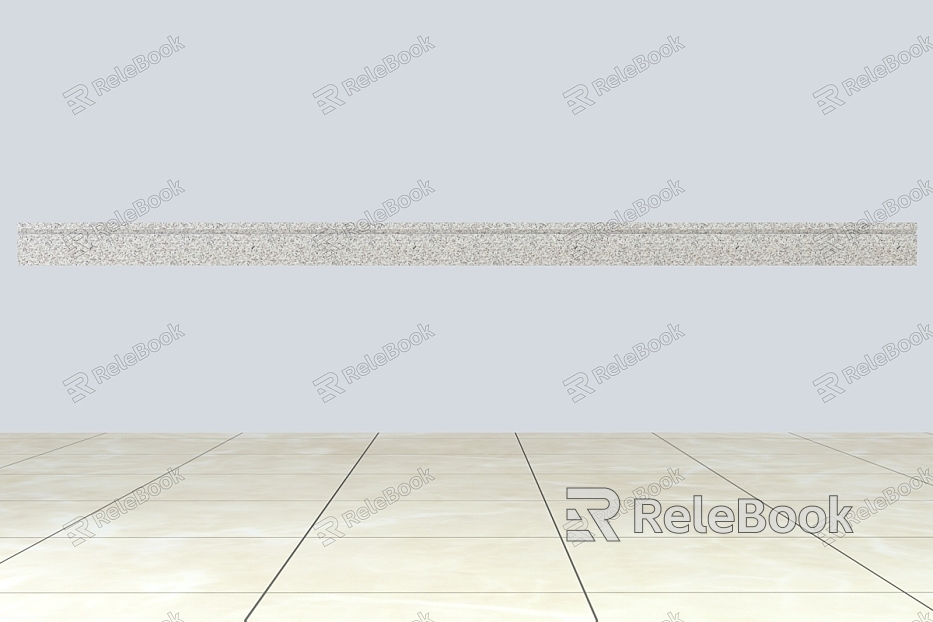 Simple sesame gray stone skirting line model