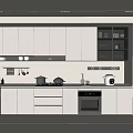Modern Kitchen Interior Design With White Cabinets Sleek Countertop And Appliances